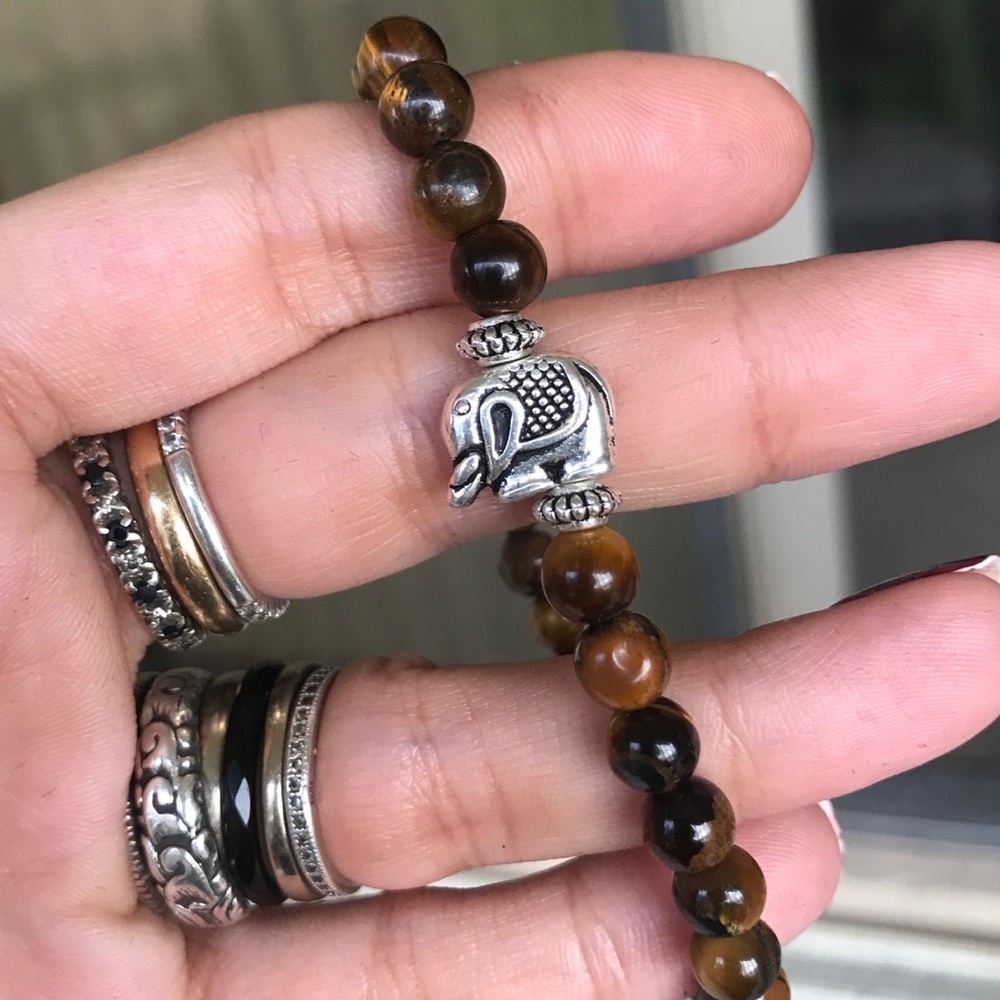 🔴SALE ! Tiger eye elephant boho bead bracelet - Picture 7 of 9